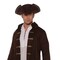 Pirate Coat Set Adult Brown Costume with Tricorn Hat for Halloween